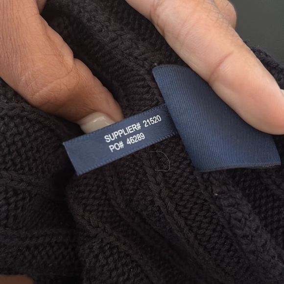 Ralph Lauren Sport Cabled Cotton V-Neck Sweater Hong Kong Women’s Size L - Picture 4 of 8